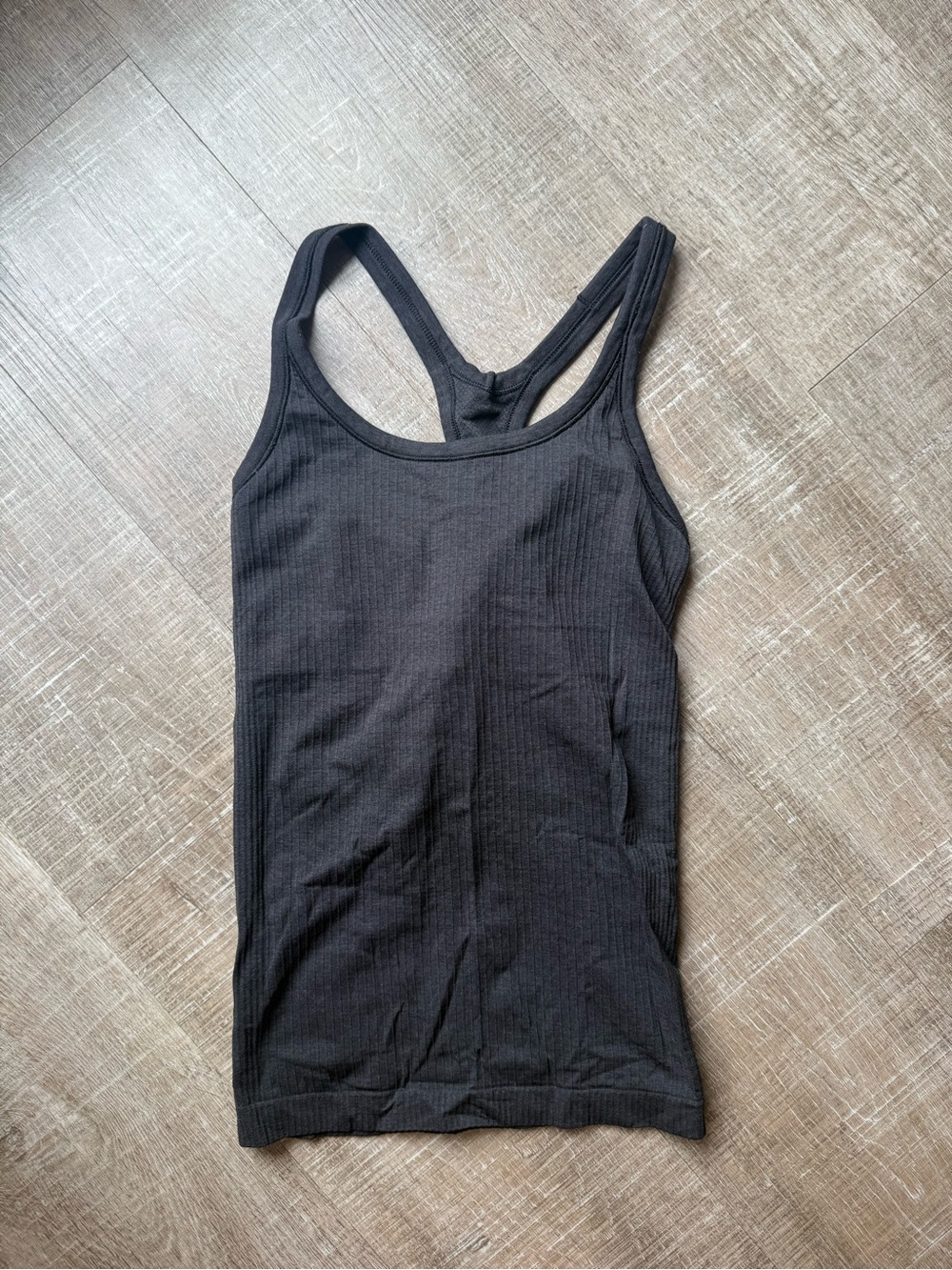lululemon athletica Black Ribbed Racerback Tank